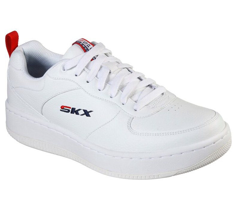 Skechers Sport Court 92 - Mens Sneakers White/Navy [AU-DC4738]